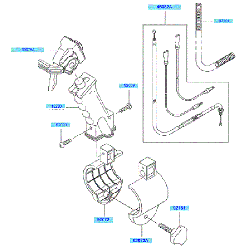 Kawasaki KRB400B (HG400A-BS51) Parts Diagram, Throttle Control