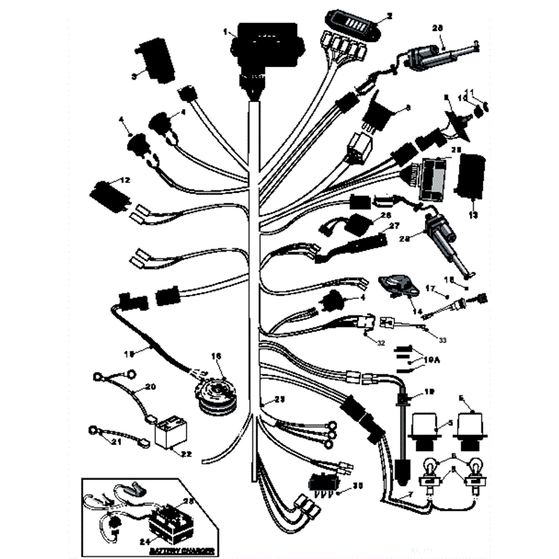 Westwood T Series 4WD B&S From 01/2008 on (2008 On) Parts Diagram, HE Wiring Loom