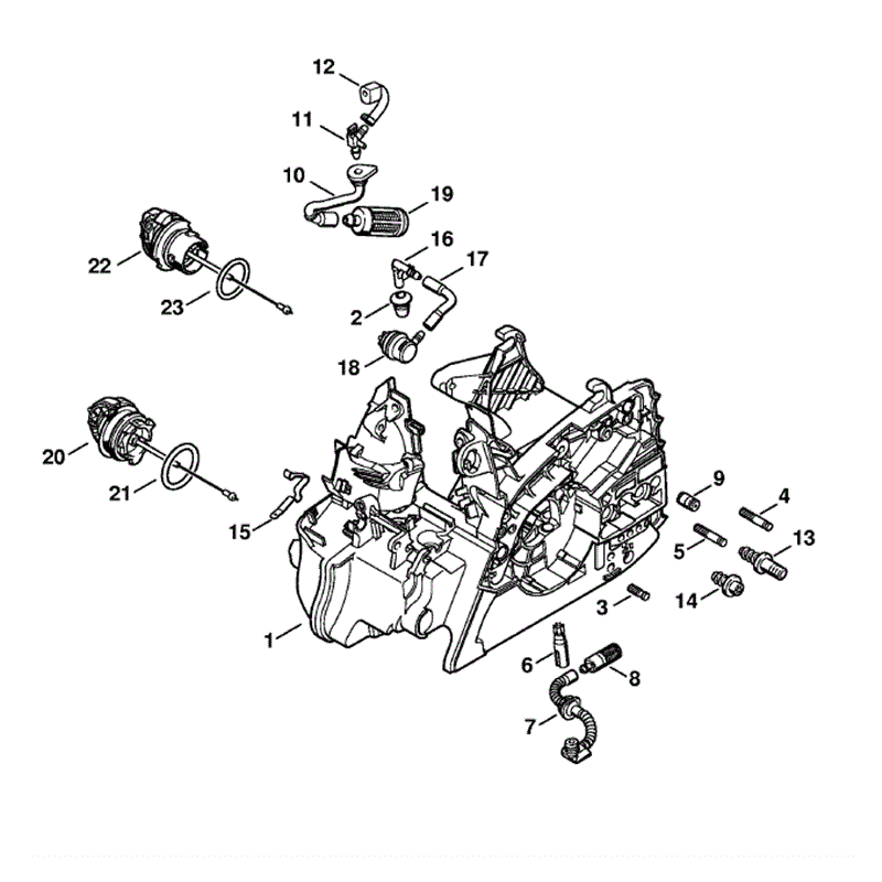 Stihl MS 181 Chainsaw (MS181) Parts Diagram, Engine Housing