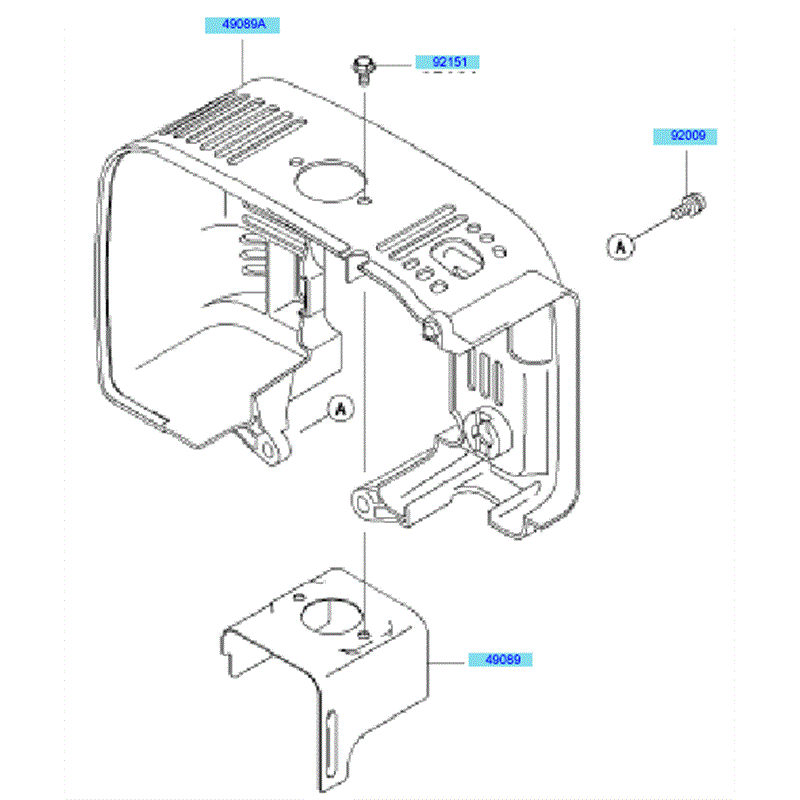 Kawasaki KRB400A (HA400A-BS50) Parts Diagram, Cooling Equipment
