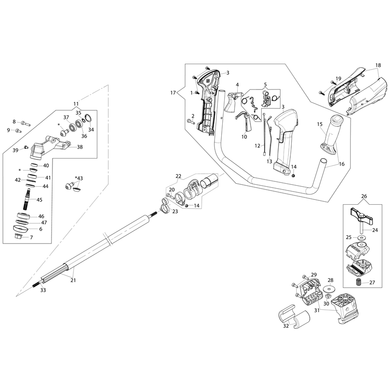 Oleo-Mac BC 241 T (BC 241 T) Parts Diagram, Transmission