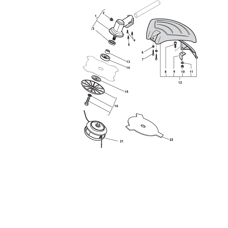 Mountfield MB 2501 (281420003-M09 [2010-2012]) Parts Diagram, Gear case
