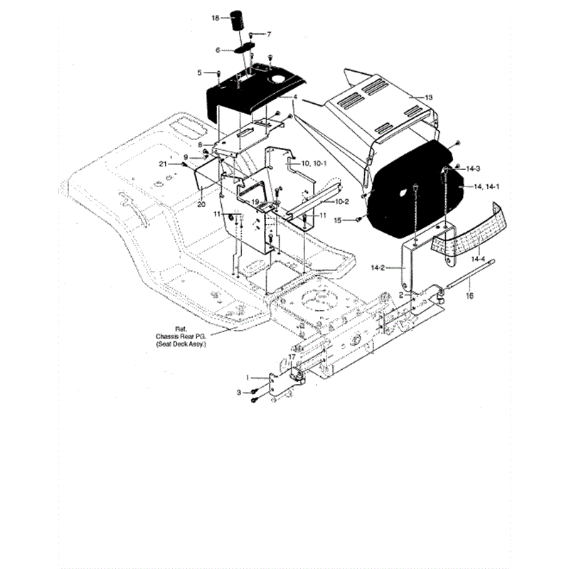 Hayter 13/40 (13-40) Parts Diagram, Front Chassis Assy