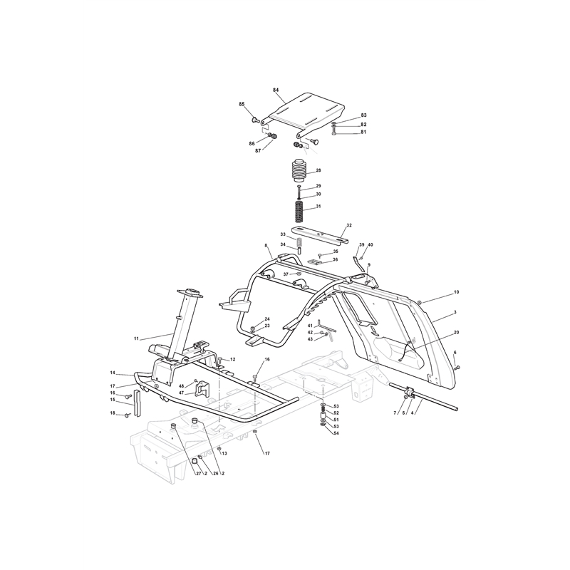 Mountfield 1228HB Ride-on (2T0220213-MFR [2014]) Parts Diagram, Frame