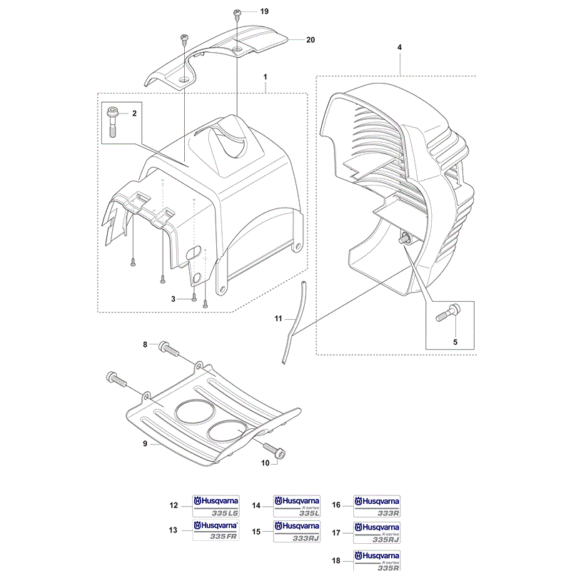 Husqvarna  333 (2010) Parts Diagram, Page 12