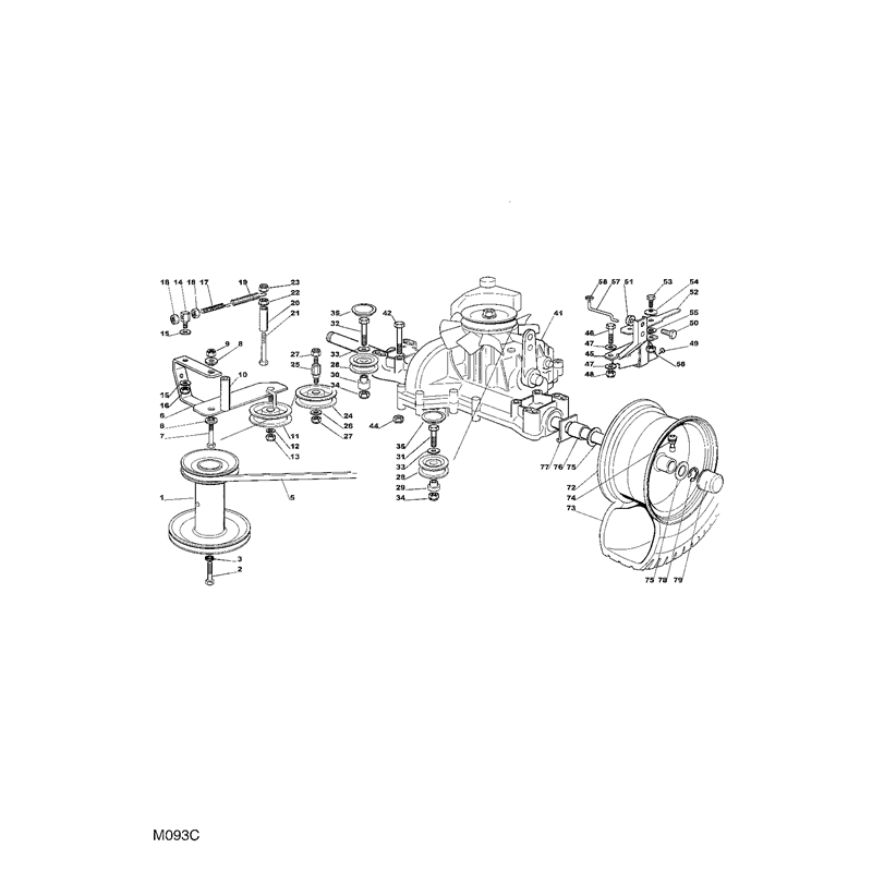 Mountfield 1436H Lawn Tractor (13-2683-11 [2006]) Parts Diagram, Transmission