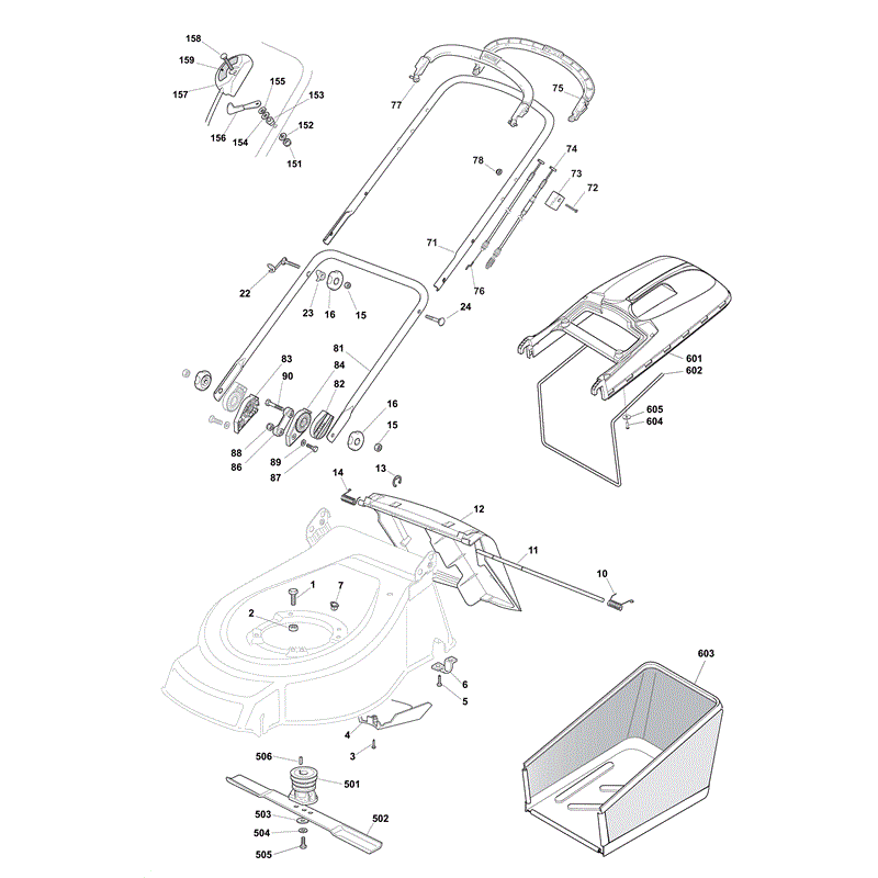 Mountfield 464PD Petrol Rotary Mower (2008) Parts Diagram, Page 1