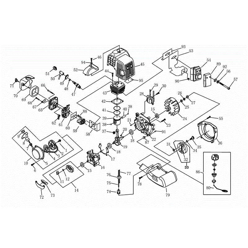 Mitox 28-MT (28-MT) Parts Diagram, Engine