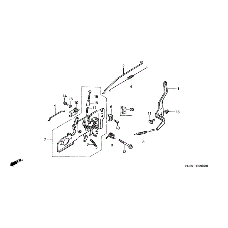 Honda HRB425 CQX (HRB425C-QXE-MZCF) Parts Diagram, CONTROL