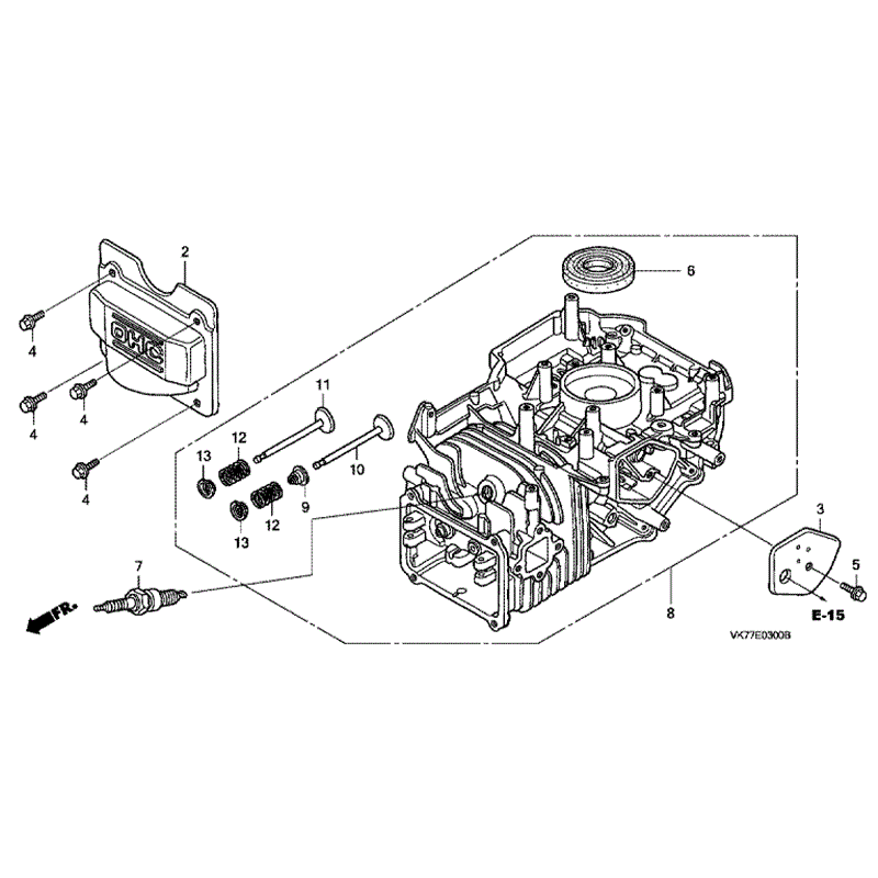 Honda HRX 426 QX Lawnmower (HRX426C-QXE-MATF) Parts Diagram, CYLINDER BARREL