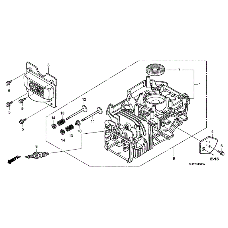 Honda Izy HRG 465 SD Lawnmower (HRG465C3-SDE-MADF) Parts Diagram, CYLINDER BARREL