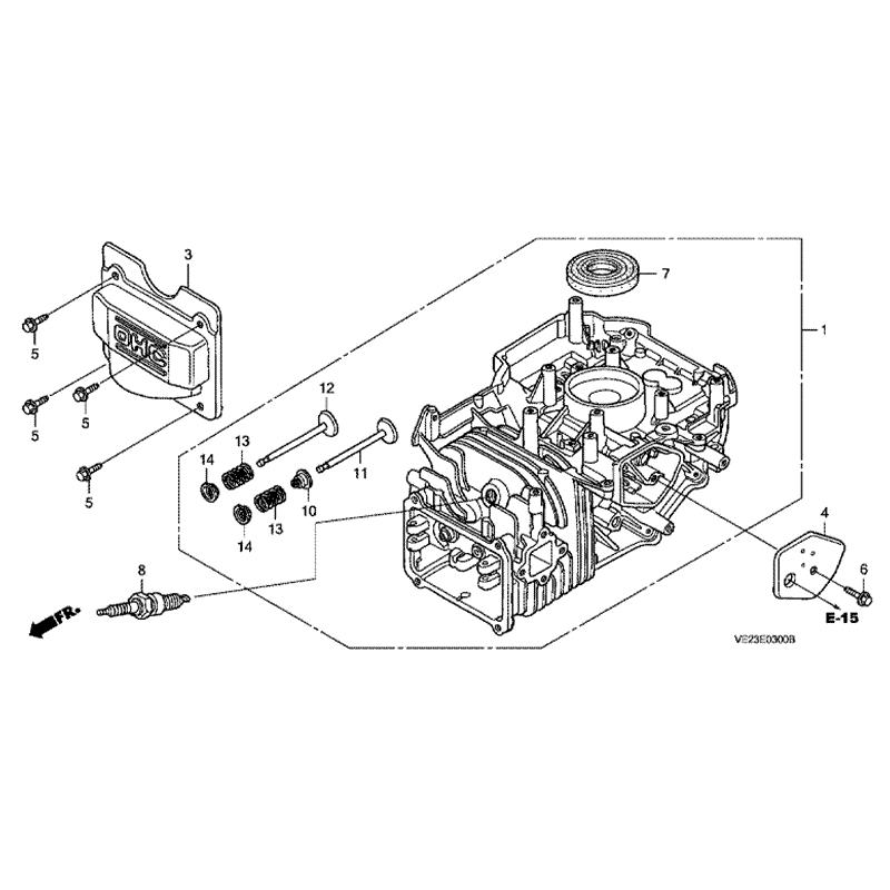 Honda HRB536C HXE (HRB536C-HXE-MZB) Parts Diagram, CYLINDER BARREL