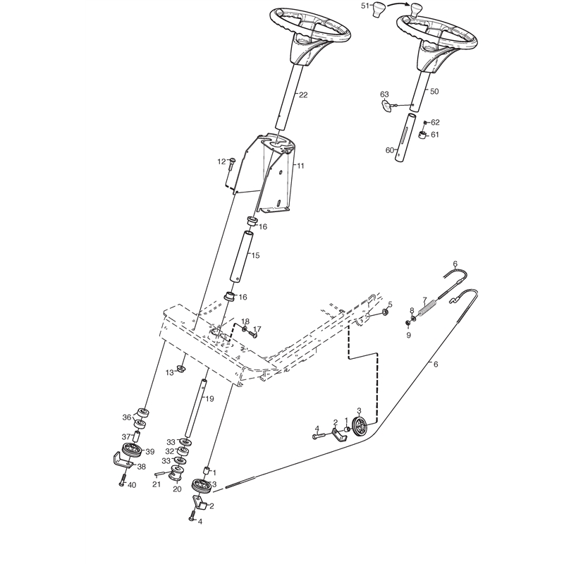 Stiga VILLA 13 HST (13-2729-75 [2015]) Parts Diagram, Steering_0