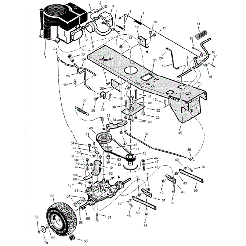 Hayter 10/30 (133T001001-133T099999) Parts Diagram, Motion Drive