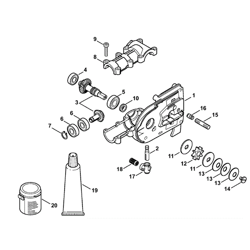 Stihl HT 56C Pole Pruner (HT56C) Parts Diagram, Gear Head