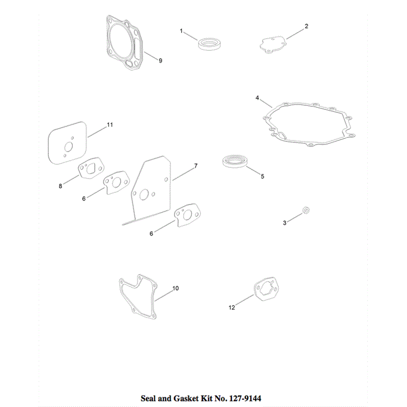 Hayter Harrier 48 (474A) Autodrive (474A - 404000000-406999999 ) Parts Diagram, Seal and Gasket Kit No. 127-9144