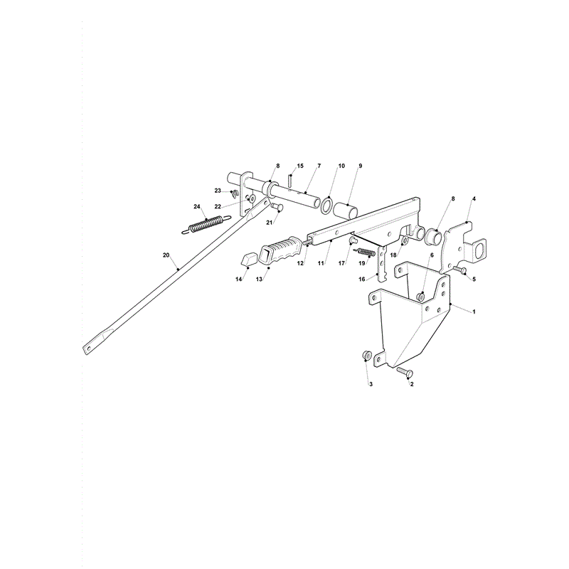 Castel / Twincut / Lawnking XHX23V4WD (2009) Parts Diagram, Cutting Plate Lifting