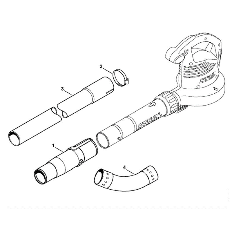 Stihl Electric Blowers (BGE81) Parts Diagram, Gutter Cleaning