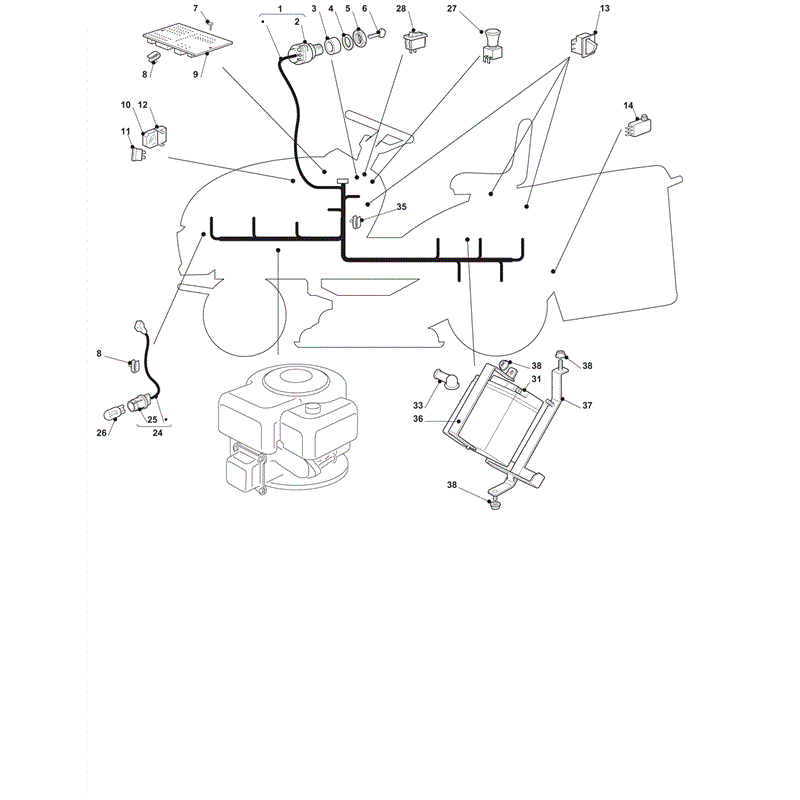 Castel / Twincut / Lawnking XG140HD (2012) Parts Diagram, Electrical Parts