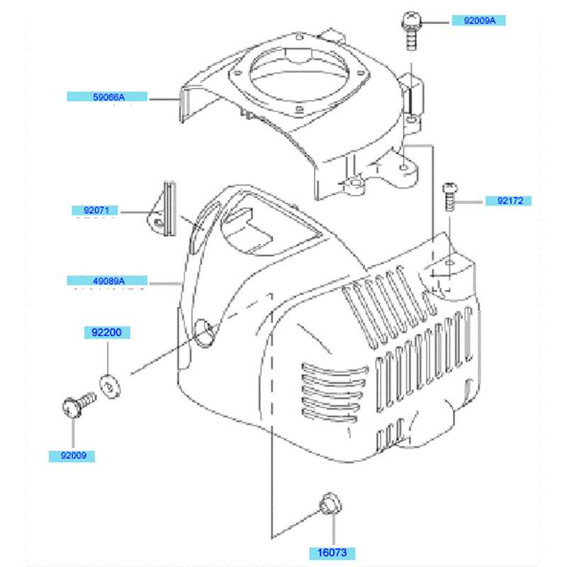 Kawasaki KHS750A  (HB750B-BS50) Parts Diagram, Cooling Equipment