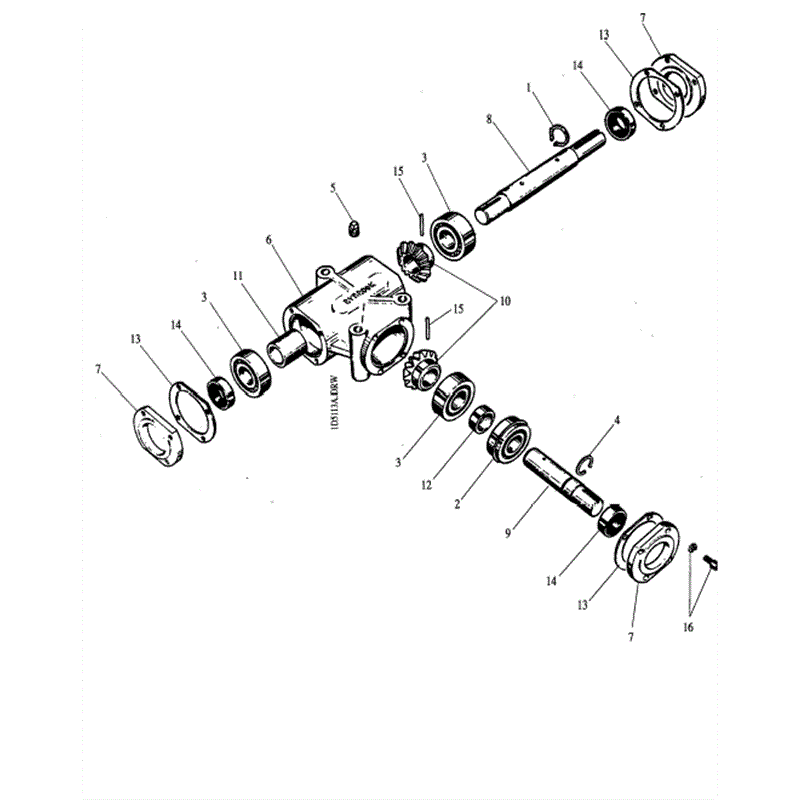 Hayter Condor (511R) Parts Diagram, Bevel Gearbox Assy
