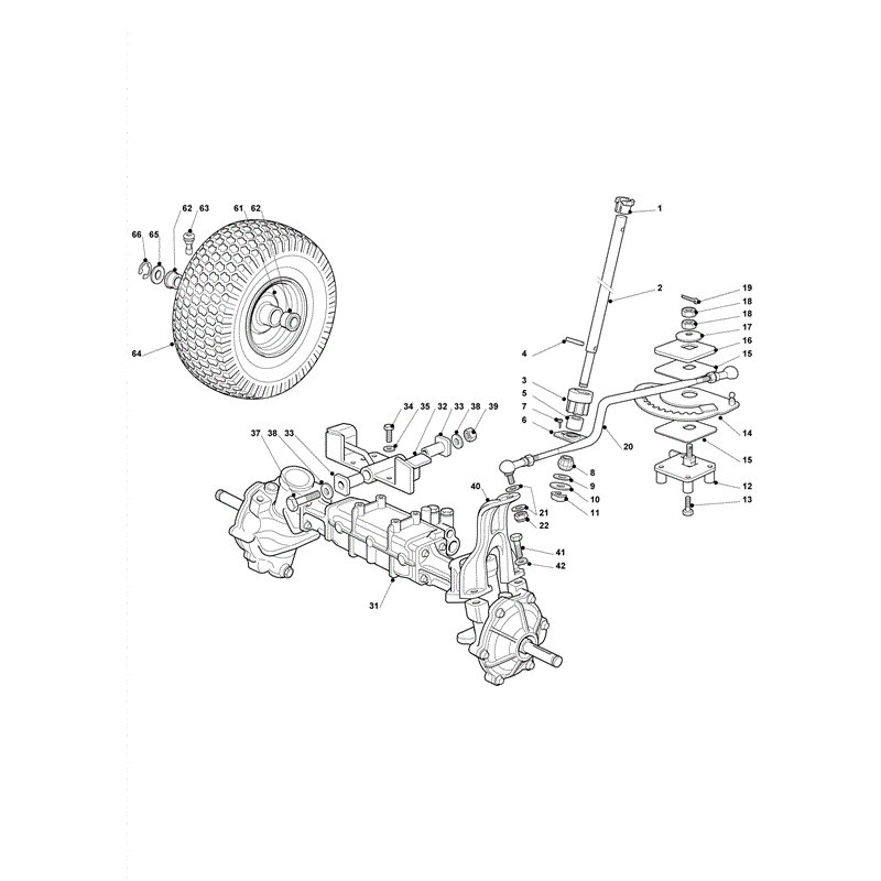 Castel / Twincut / Lawnking XHX23V4WD (2009) Parts Diagram, Steering
