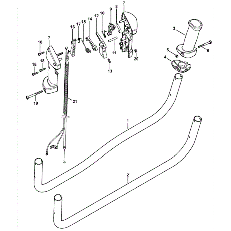 Stihl FS 460 Clearing Saw (FS460C-EMZ) Parts Diagram, Bike Handle