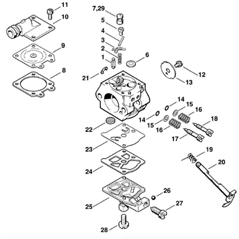 Stihl MS 260 Chainsaw (MS260) Parts Diagram, Carburetor WT-426