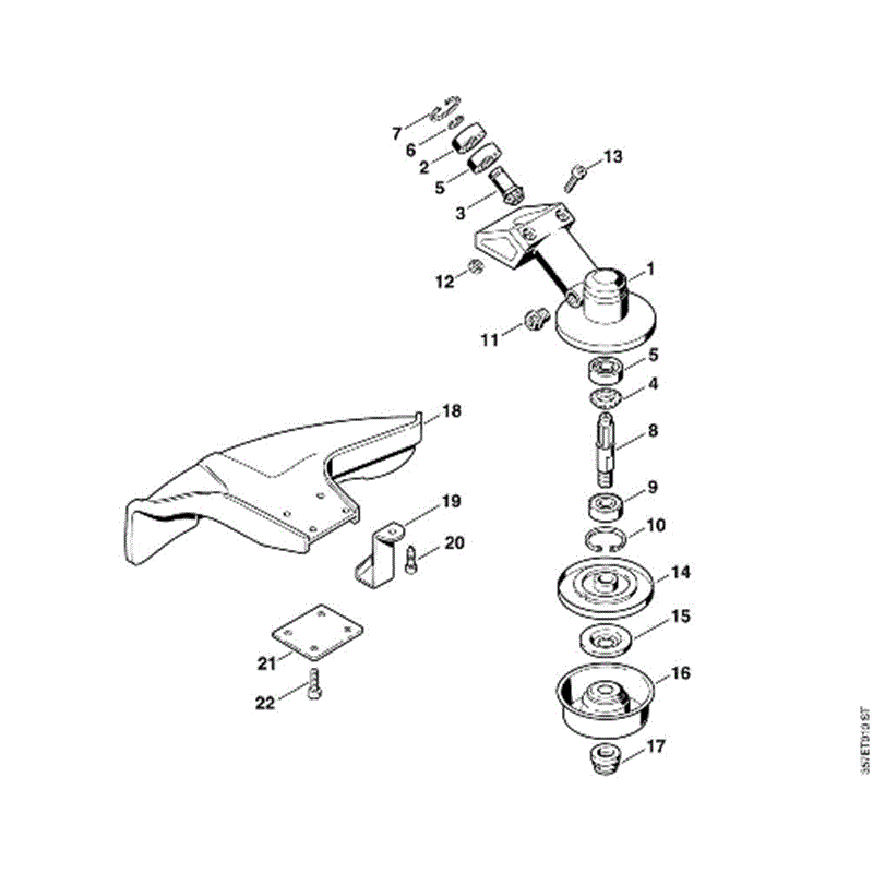 Stihl FS 88 Brushcutter (FS88) Parts Diagram, L-Gear head
