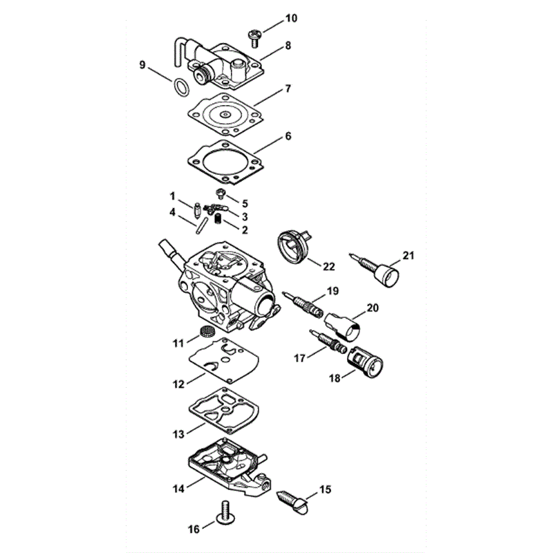 Stihl MS 150 Chainsaws (MS150TC-E) Parts Diagram, Carburetor C1Q-S262-C1Q-S200A