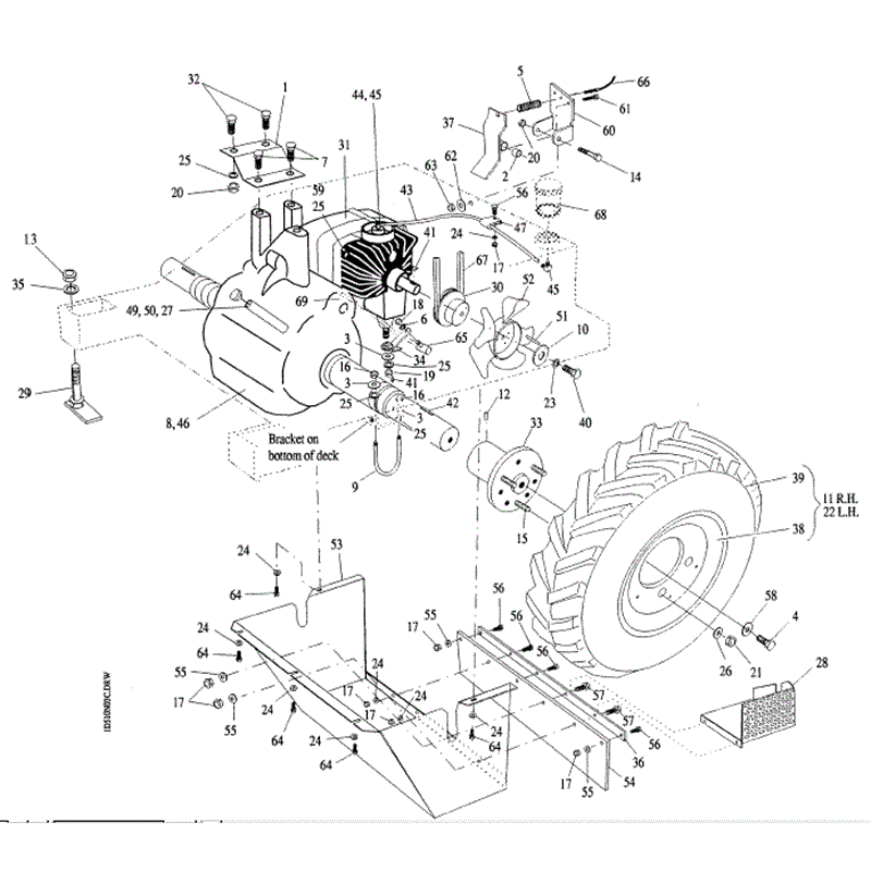 Hayter Condor (510S) Parts Diagram, Transmission Assy
