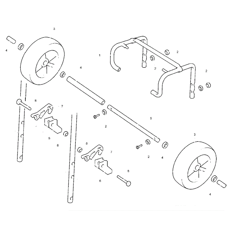 Hayter 453 Hover Lawnmower (182E280000001-182E290999999) Parts Diagram, Kit - Undercarriage - Transport Wheel