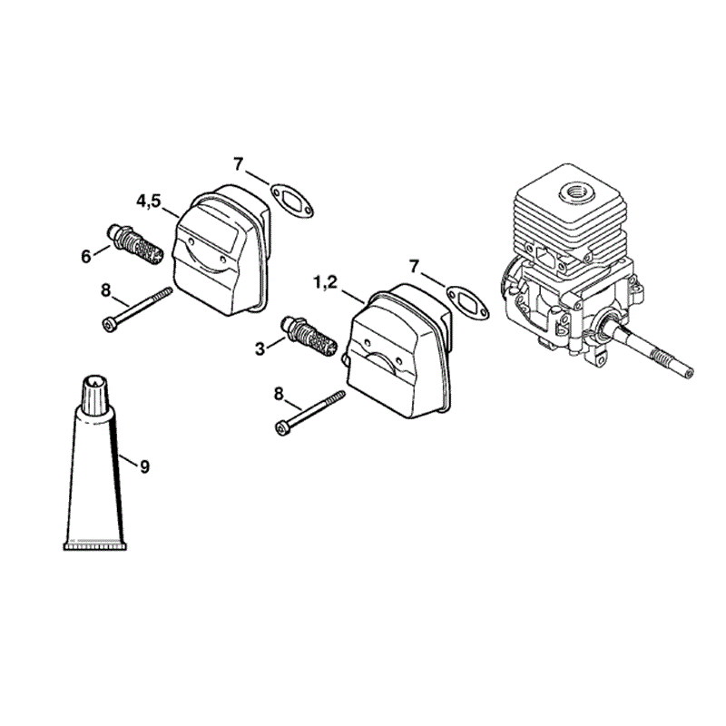 Stihl FS 55 Brushcutter (FS55RC-EZ) Parts Diagram, Muffler