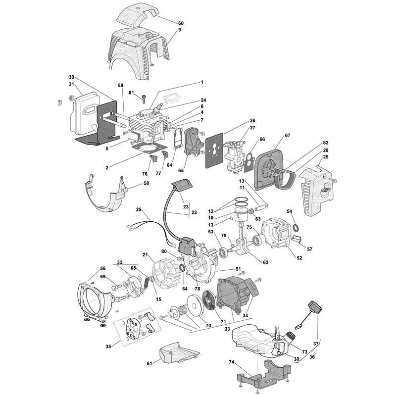 Mountfield MB 4303 Petrol Brushcutter [281622003/MO9] (2010) Parts Diagram, Page 1