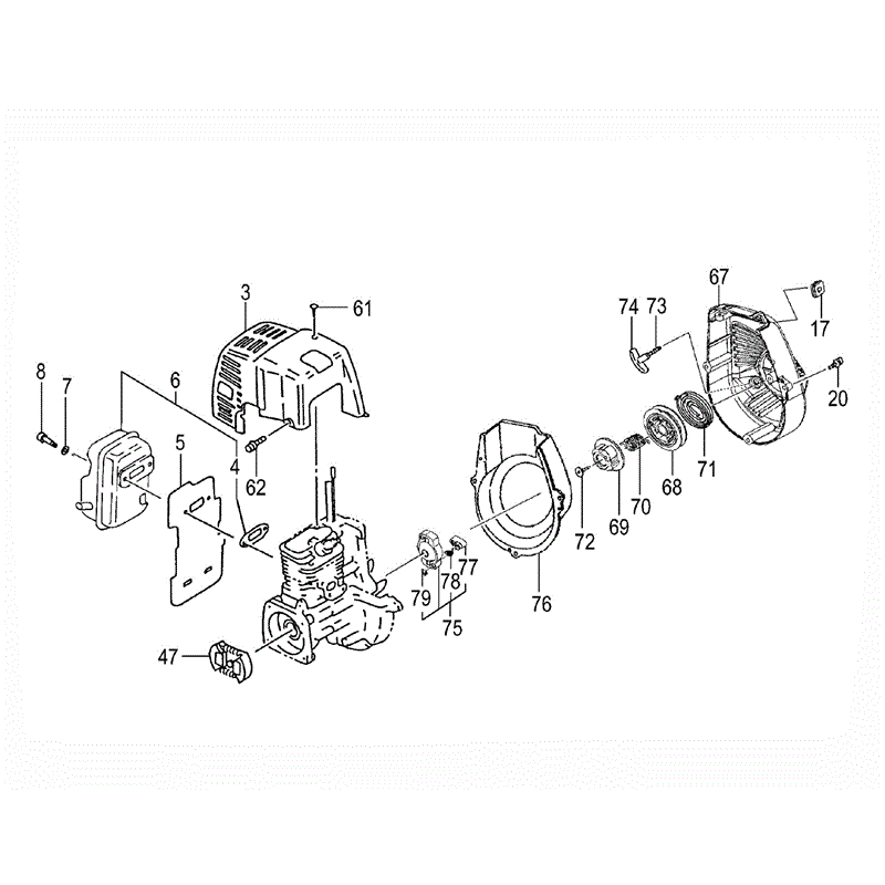 Tanaka THT-2000SA (1650-H50) Parts Diagram, ENGINE-2