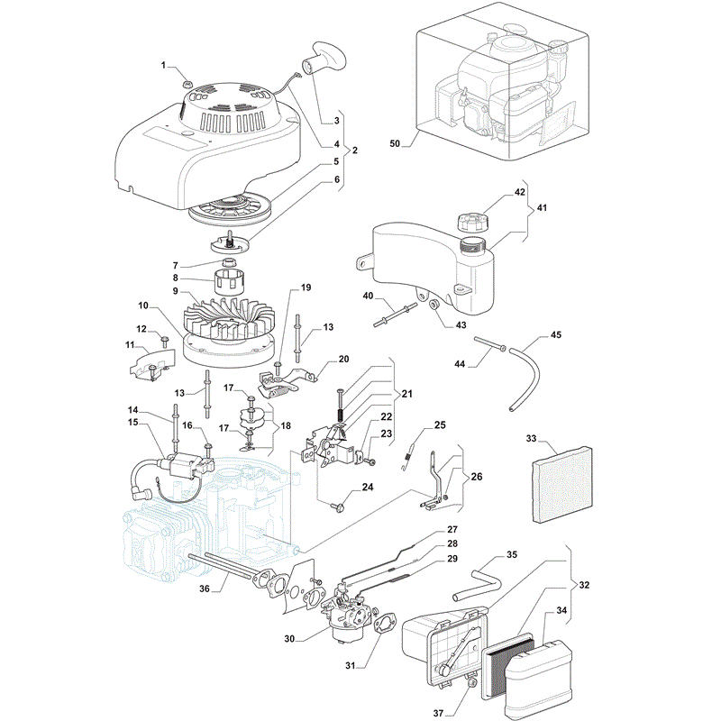 Castel / Twincut / Lawnking WBE0702 (2013) Parts Diagram, Page 1