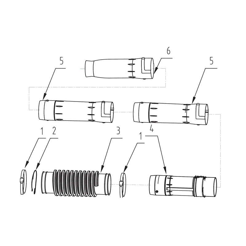 Mitox 760BPX (760BPX) Parts Diagram, Blower Tubes