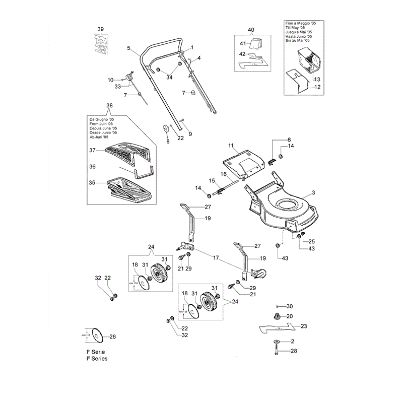 Efco LR 48 PBX B&S Lawnmower (LR 48 PBX) Parts Diagram, Page 1