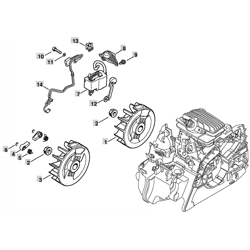 Stihl MS 181 Chainsaw (MS181C) Parts Diagram, Ignition System