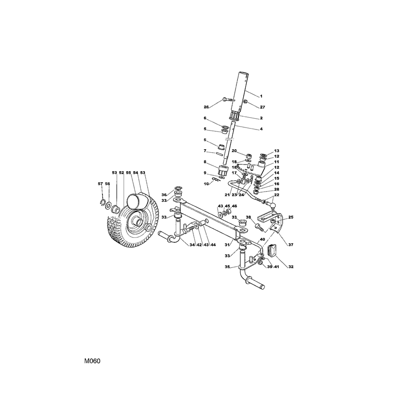 Mountfield 725M Ride-on (13-2657-12 [2002]) Parts Diagram, Steering