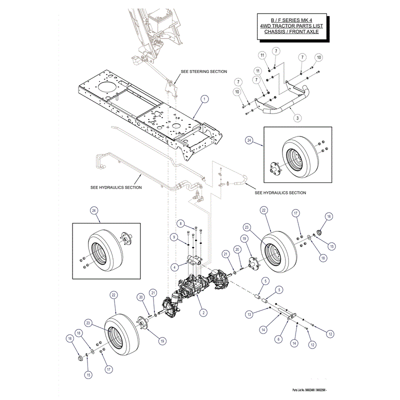 Westwood F Series 2014 Lawn Tractors (2014) Parts Diagram, Chassis / Front Axle
