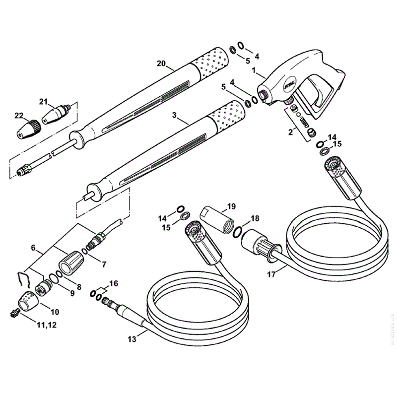 Stihl RE 162 Pressure Washer (RE 162) Parts Diagram, RE 142 K PLUS GB