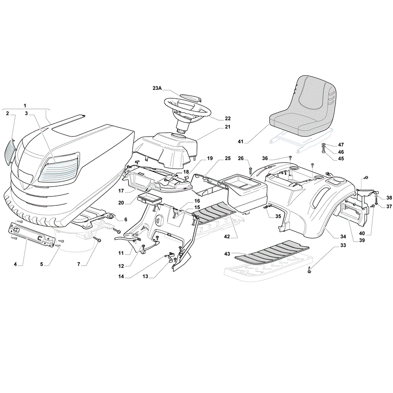 Mountfield 1438M Lawn Tractor (2009) Parts Diagram, Page 2
