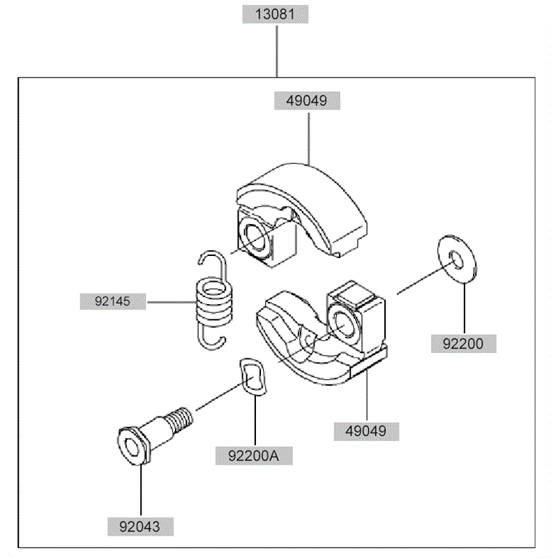 Kawasaki KCS525A (HK525B-AS50) Parts Diagram, Clutch
