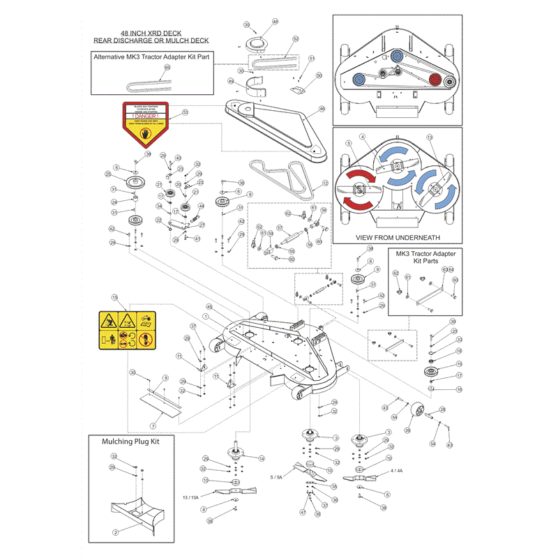 Westwood 48" XRD DECK 06/2014 - 10/2014 (06/2014 - 10/2014) Parts Diagram, Page 1