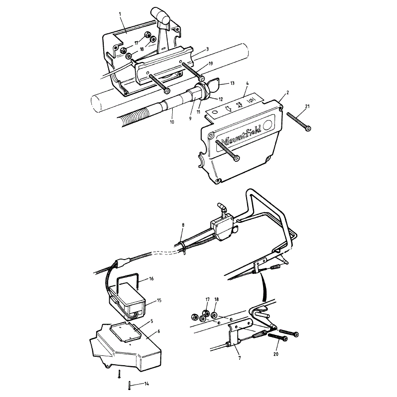 Mountfield Mirage (MP83901-2-3-4-5-6) Parts Diagram, Controls