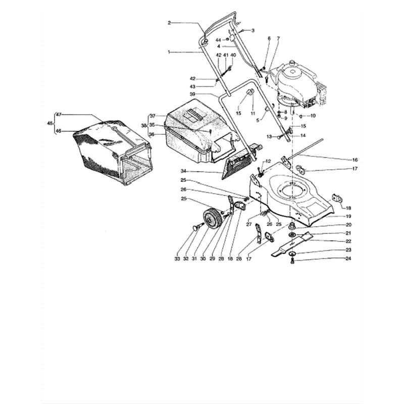 Hayter Junior Lawnmowers (400L001001-400L099999) Parts Diagram, Page 1