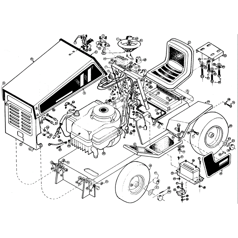  1984-86  S & T SERIES WESTWOOD TRACTORS ( 1984-1986) Parts Diagram, S600R/S800/S1000 UPPER FRAME