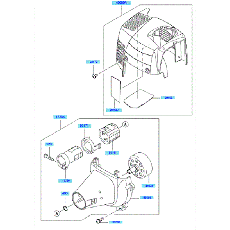 Kawasaki KBH27B (HA027T-BS50) Parts Diagram, Cooling Equipment