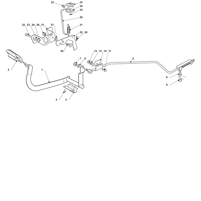 Castel / Twincut / Lawnking XHX2404WDE (2012) Parts Diagram, Brake Controls 